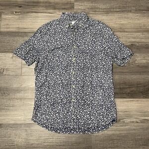 Southern Tide Linen Blend Floral White & Blue Men's Size Small Beach